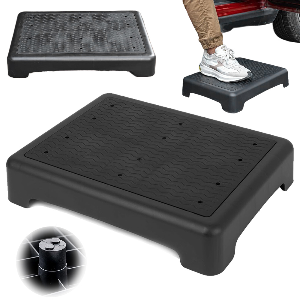 Heavy Duty Step Stool | Non-slip Surface, Textured Design, Supports 200kg, Versatile For Indoor And Outdoor Use, Plastic