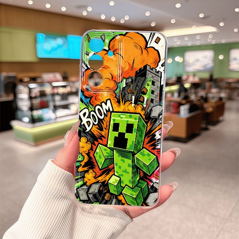 TEMU Phone Case - The Explosion Block Is Suitable For A5, A3, A02, A34, A13, A14, A32, A24, A12, A50, A54, A70, A73, A55s, Note 10f12, M10s. It