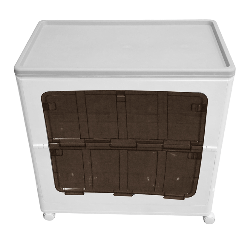 Collapsible Storage Box with Wheels and Lid