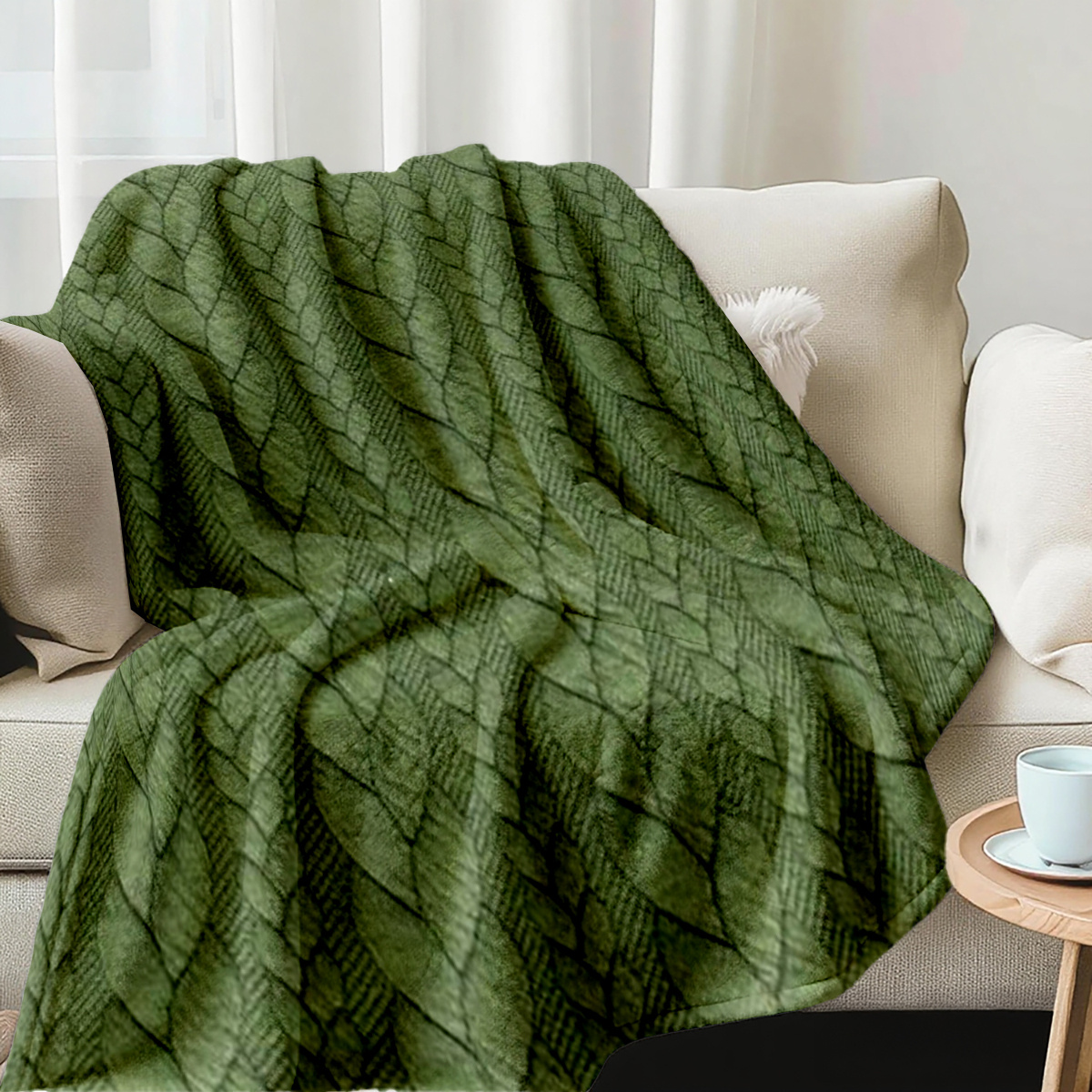 TEMU 1pc Flannel Lightweight Small Throw Blanket 2d Flat Printed Pattern Durable Use Sofa Bed Travel Camping Home Decor Adult Home Use