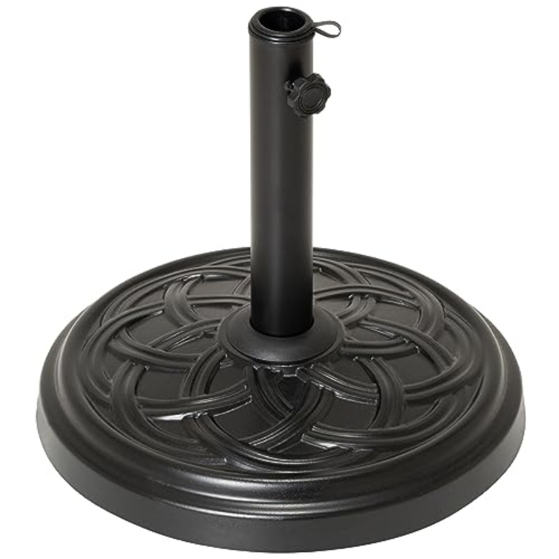 Concrete Round Black Parasol Stand 15 Kg Diameter 40 Cm Umbrella Stand For Umbrellas Up To 2 M Umbrella Holder Sturdy