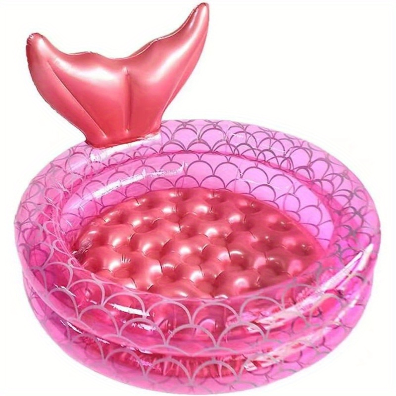 Piscina gonflabilă Sirenă, piscină circulară cu design de solzi de pește, piscină gonflabilă, piscină de petrecere, piscină decorativă, piscină Ocean Ball, material PVC durabil, potrivită pentru curte, petrecere, nuntă, divertisment, grădină și utilizare în aer liber