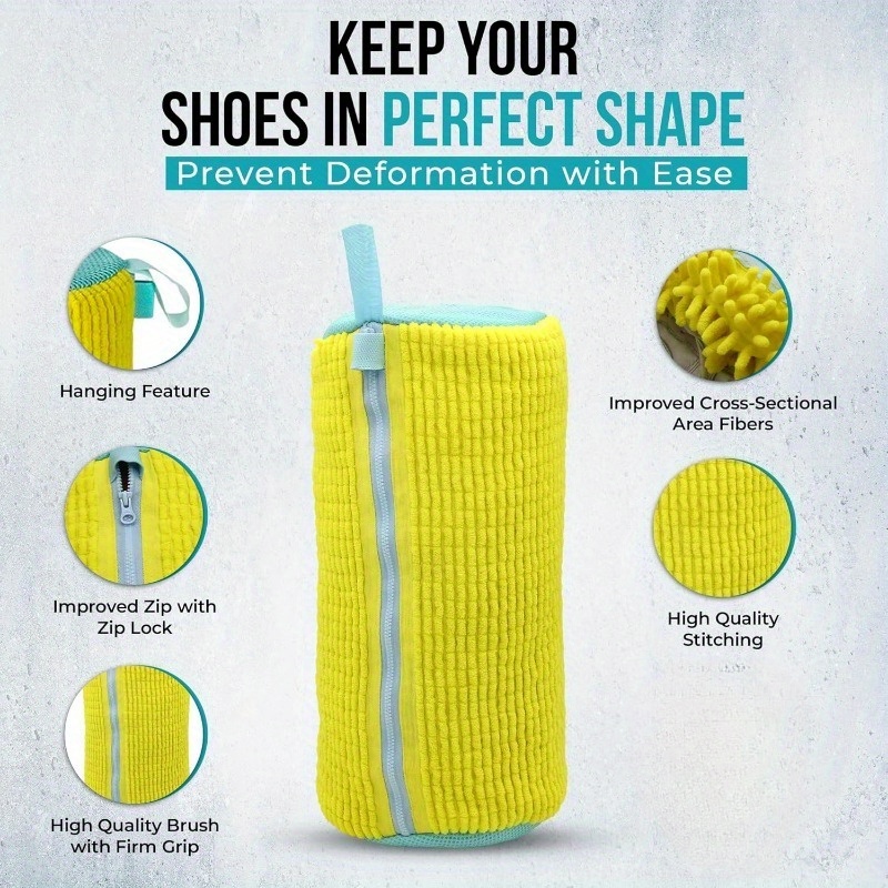 Washing Machine How To Keep White Mesh Shoes Clean 4pcs Shoe Bag