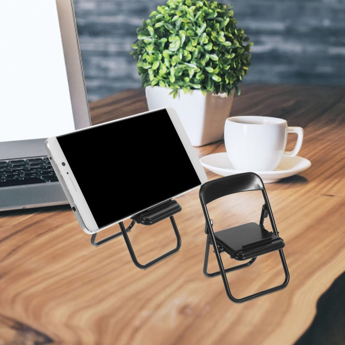 6 12 24pcs folding chair furniture model smartphones desk stand scene decor mini house chair model tiny chair figurine foldable chair table chair mini house ornament phone chair details 1