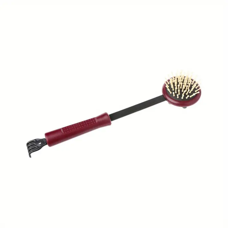 1pc double head back scratcher & body massage hammer tool - dual-headed design with ergonomic handle, soft bristles & sturdy tip for deep tissue, muscle relaxation, circulation - portable back massager for home, office, travel - ideal for lower/upper back, neck, shoulders, legs - durable & comfortable for sensitive light beige - promotes blood circulation & muscle tension, compact massager, back massager for back, massage equipment, back scratcher for women, home massage Product details 0