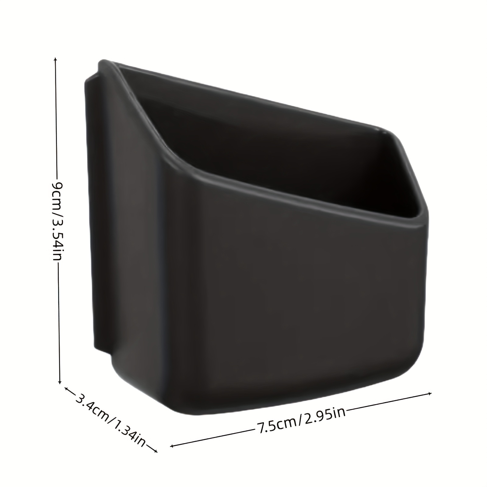 Image of 1pc Fashionable Glasses And Phone Car Organizer - Non-slip Dual Compartment Design, Suitable For Suvs, Sedans, And Trucks - Durable Material, Minimalist Style, Use