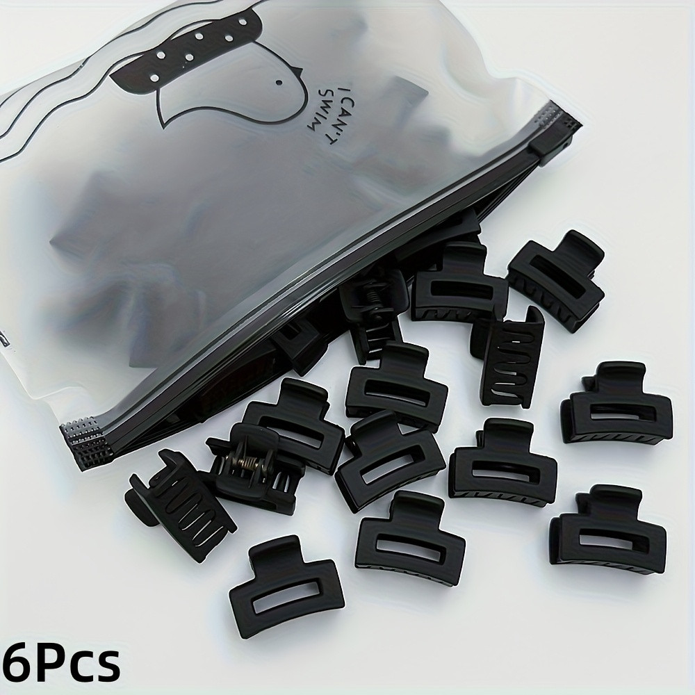 TEMU 6/12/18/24/36/42/70/75/100/110pcs Black Matte Hair Clips Multi-style Set Grips Broken Hair Sectioning Styling Daily Salon Universal Women's Hair