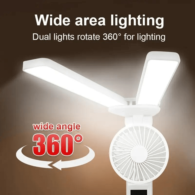 multifunctional fan desk lamp reading light dual head led table lamp 3   usb powered office and study soft light fan desk lamp with dual adjustable heads eye protection desk lamp for living room bedroom   modern lighting lamp Product details 3