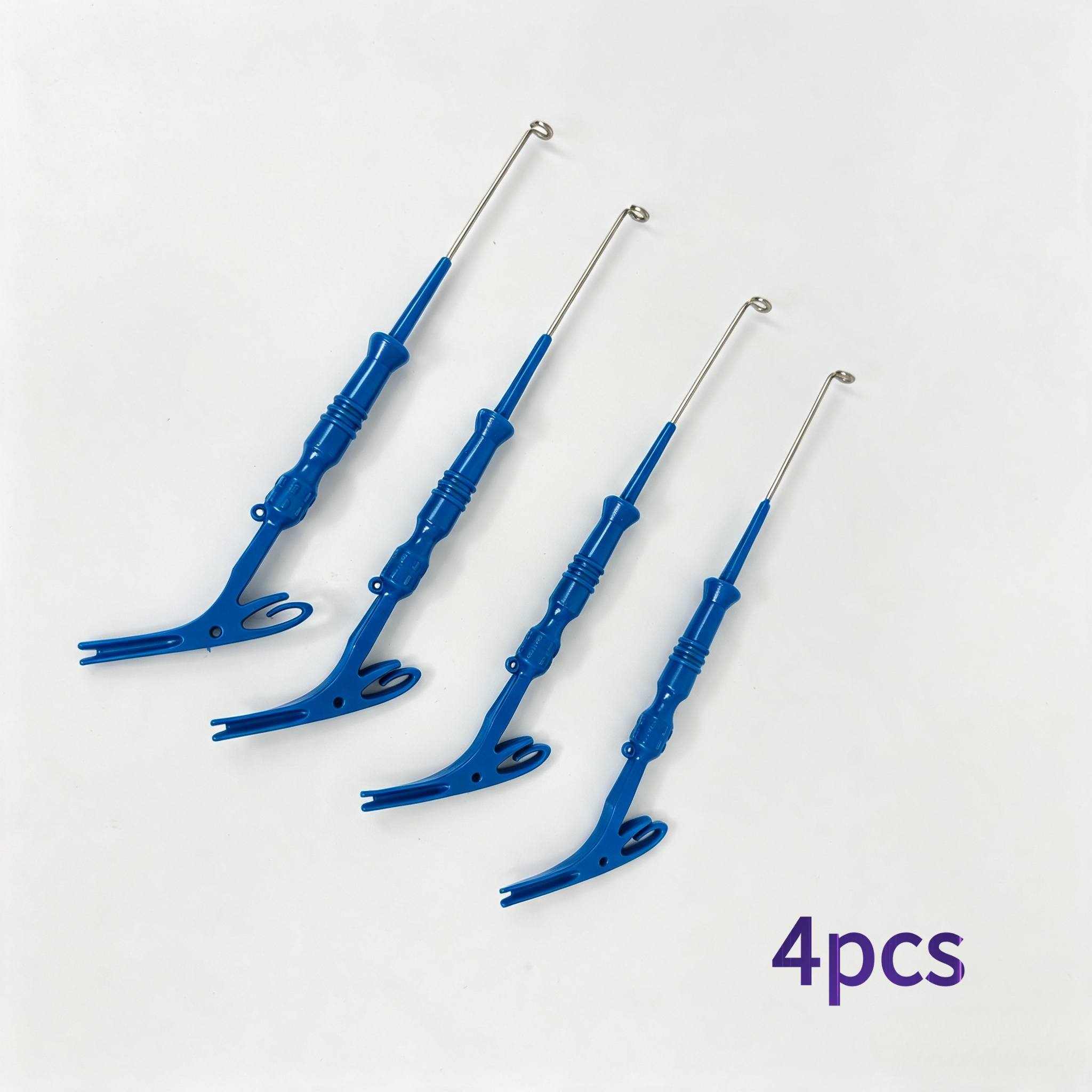 TEMU 4pcs Multifunctional Fish Hook Remover 3-in-1 Deep Throat Unhooking Tool Quick Knotting Device Portable Angling Tackle Fishing Unhook Tool For