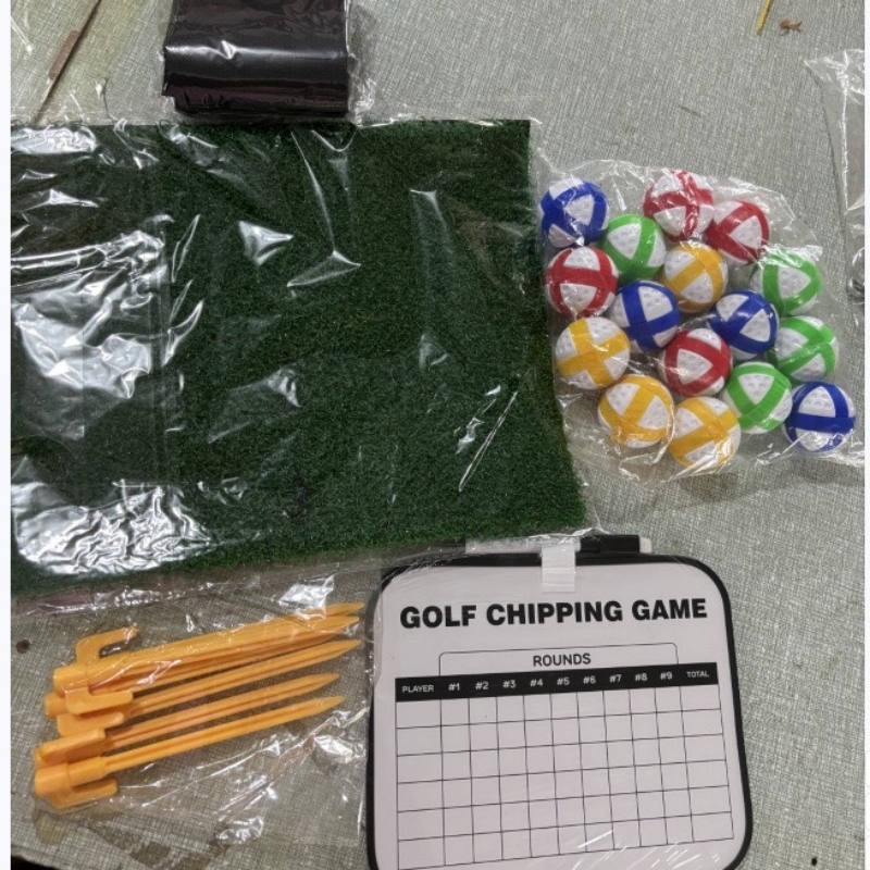 Golf Chipping Game with Sticky Dart Practice Mat