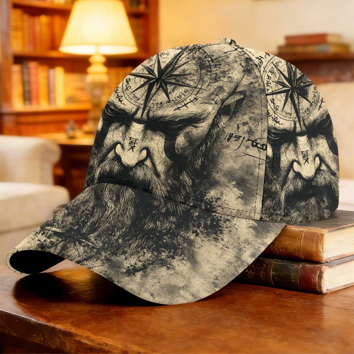TEMU 1pc Nordic Viking Portrait Mysterious & Ancient Style Baseball Cap Mother's Day Gift Festival Christmas Gift Cycling Dancing Quick Dry Sun Golf