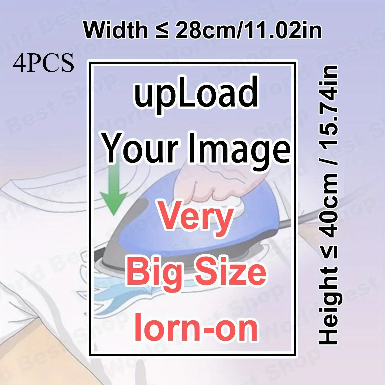 TEMU Plus Size Transfer Patches, Personalized Photo Iron-on Transfer Stickers, Individualized Clothing Heat Transfer Patches, Unique Gift Idea,