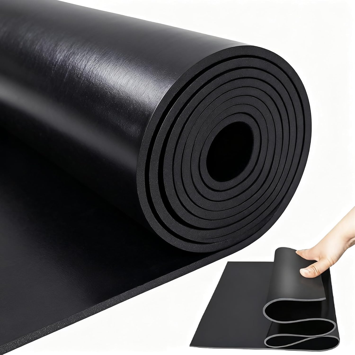 Image of 100 X 300cm Rubber Mats, Rubber Mat, Sold By The Metre, Rubber Flooring 3mm, Black, Mat, Rubber Strips, Rubber Mat, Outdoor For Garage, Workshop