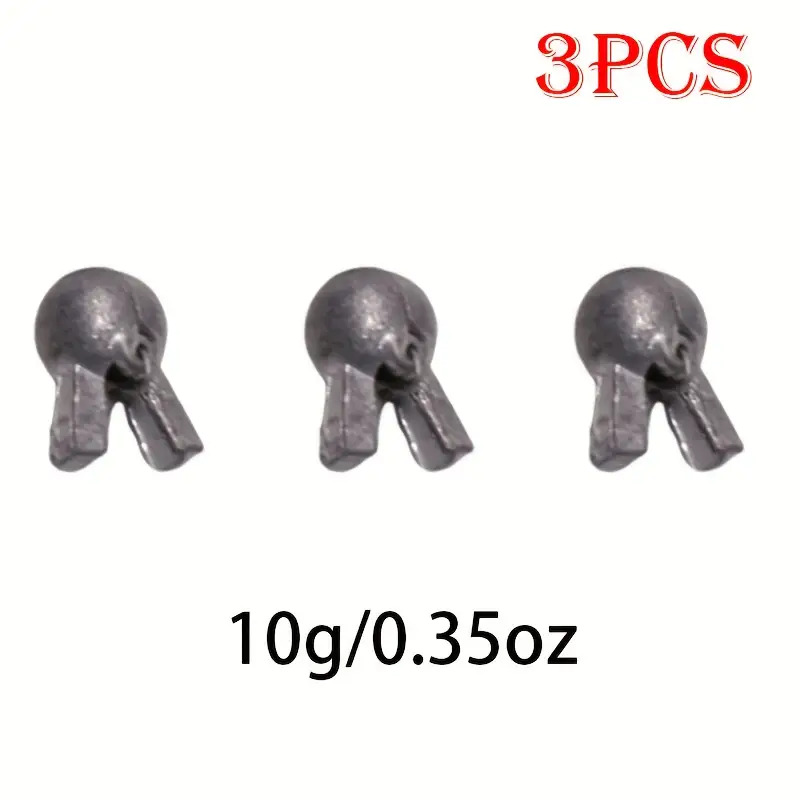 Image of 3pcs Heavy Duty Fishing Line Clips Sinker - 0. To 0.7oz (10g-20g) Lead Fishing Weight, Corrosion Resistant, Ideal For Freshwater/saltwater Fishing