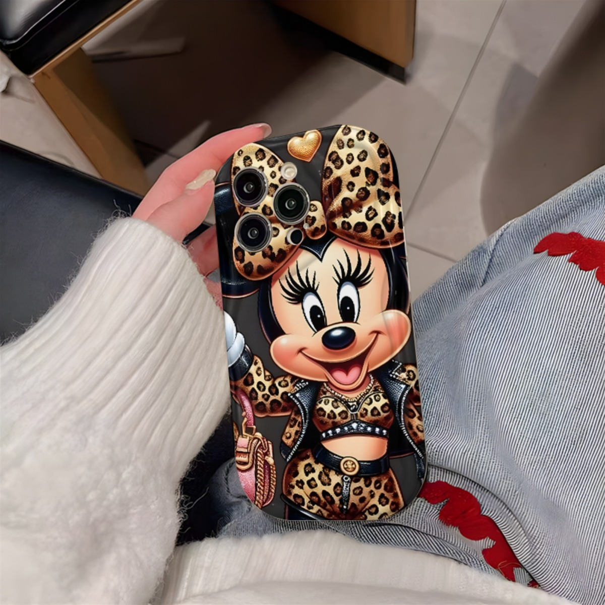 Disney cartoon cell phone caseMinnie Mouse leopard outfit stylish glamorousFor Apple for iphone 11/11 Pro/11 Pro Max 12/12 Pro/12 Pro Max/13/13 Pro/13 Pro Max/14/14 Plus/14 Pro/14 ProMax/15/15 Plus/15 Pro/15 Pro Max/16/16 Pro/16 Plus/16 Pro Max/X/XS/XSMax/tpu material protective