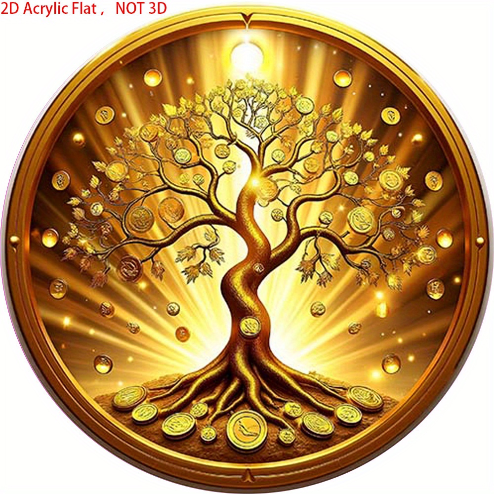 TEMU 1 Aimant Arbre de - Design Élégant de Feuille Dorée, Aimant de Réfrigérateur Antidérapant, Adapté aux Réfrigérateurs, Boîtes aux Lettres, -