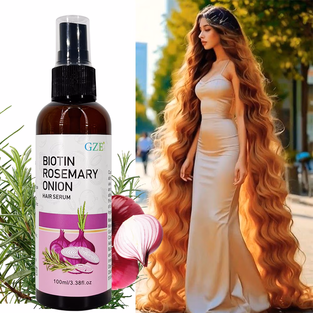gze strengthening hair serum spray with biotin rosemary and onion oil for damaged hair breakage and frizz and scalp hair types Product details 0