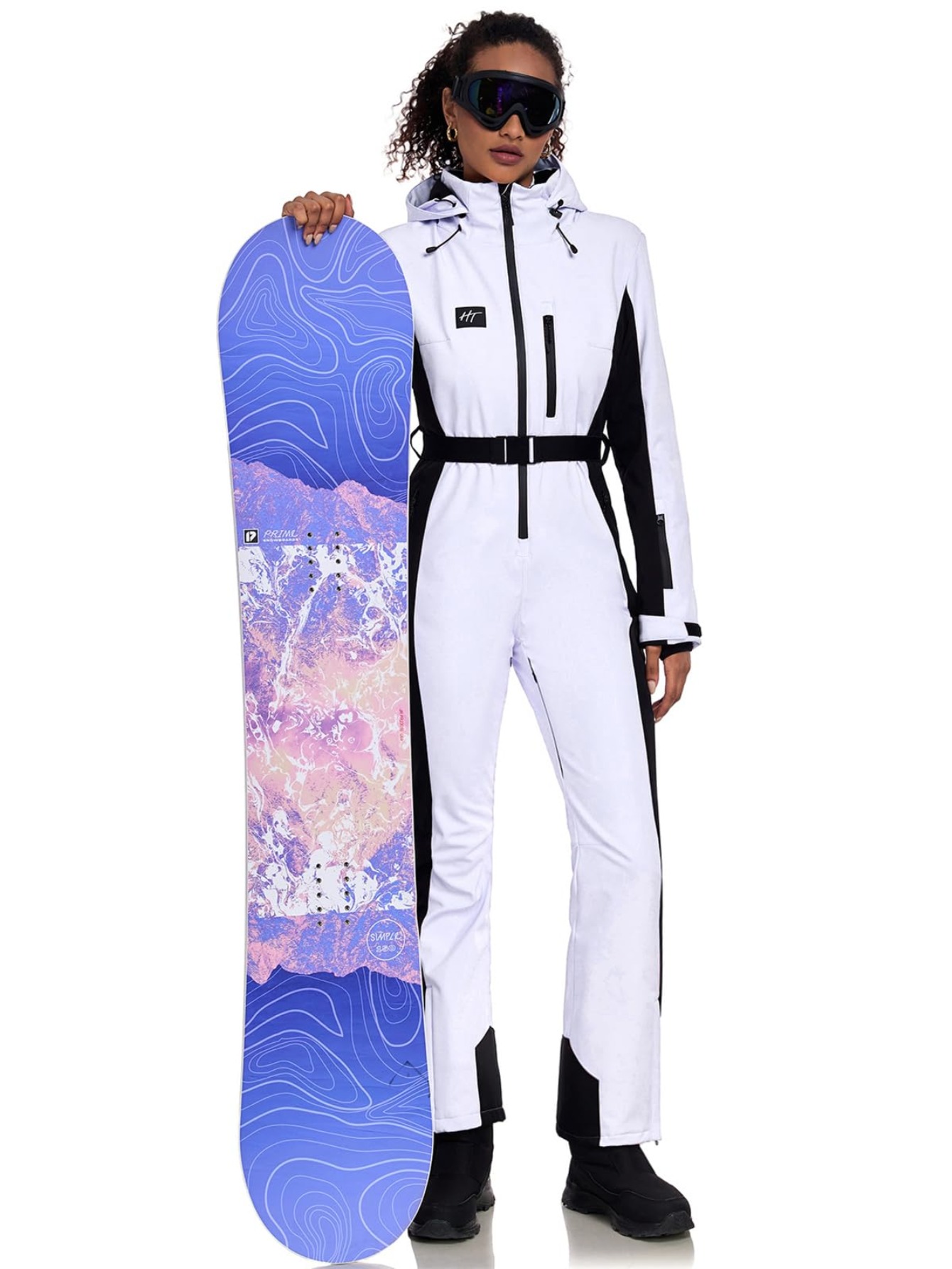 winter climbing and snowboarding suit for women featuring   piece jumpsuit and warm ski jacket with pants