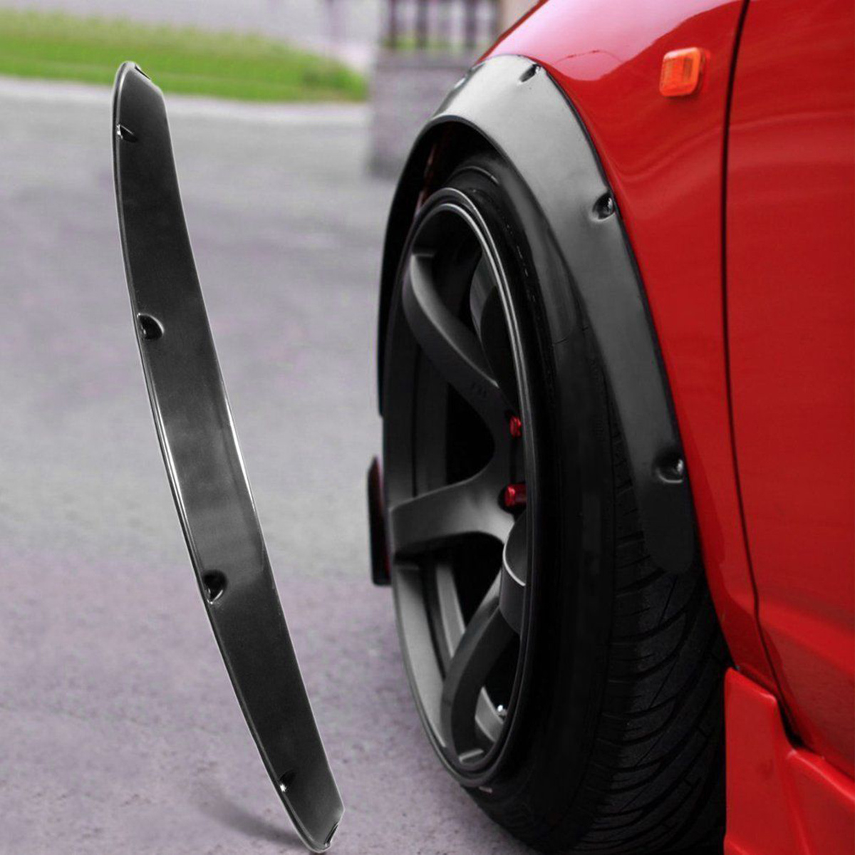 4pcs universal fit polyurethane   wheel arch trim   jdm style vehicle body kit accessories for sedans suvs and off road cars