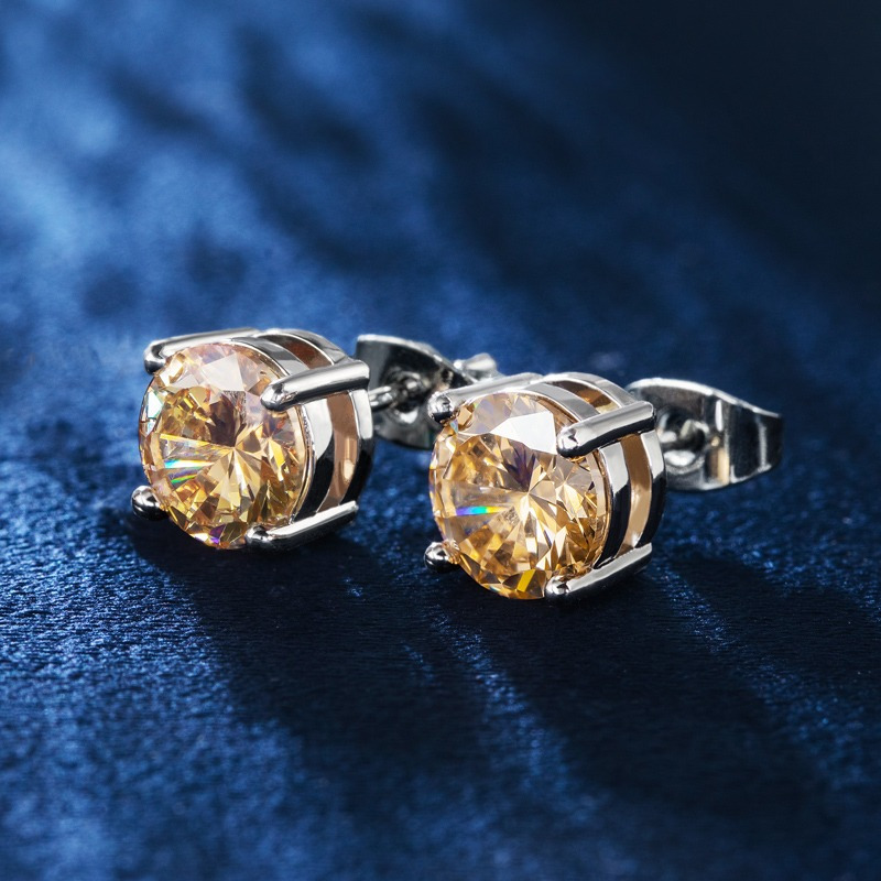 Women's 925 Sterling Silver Moissanite Earrings, Timeless Design