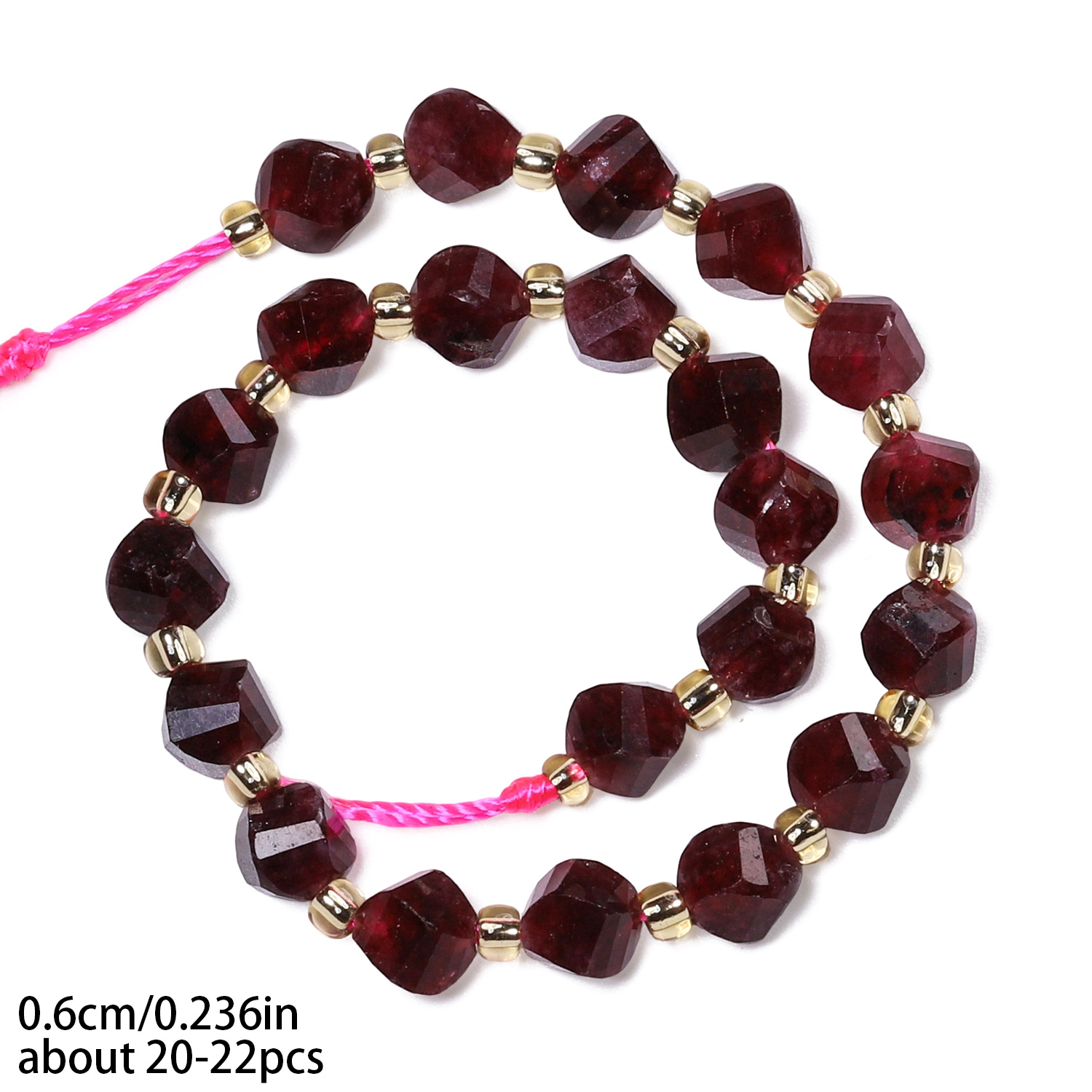 E-shop 6/8/10mm facettierte -Granulatperlen aus Naturstein, wunderschöne lose Abstandsperlen, für DIY-Armbänder, Halsketten, Ohrringe, Bastelbedarf,