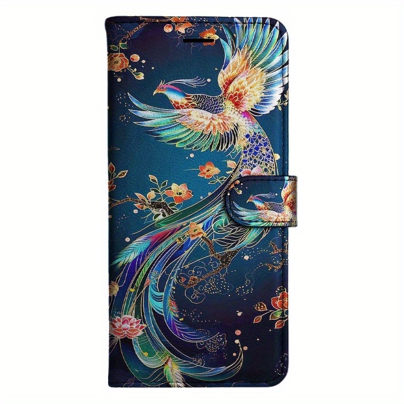 TEMU Phone Case: Phoenix Magnetic Flip Wallet Case With Card Holder Stand For Xiaomi Mi Poco 8 Cc9 9 Note 11t 13t 14t M6 X6 M2 M3 M5s C75 Lite