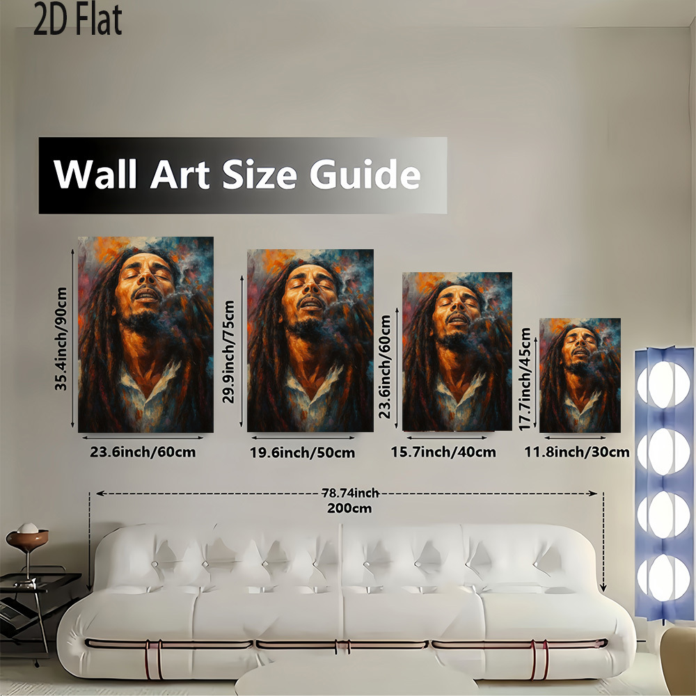 2D Flat, 1pc, Vibrant Abstract Portrait Artwork Wooden Frame Canvas Wall Art Modern Vintage Design, High Quality Printed Poster, Elegant Home Office Decor, 2D Flat - Image 3