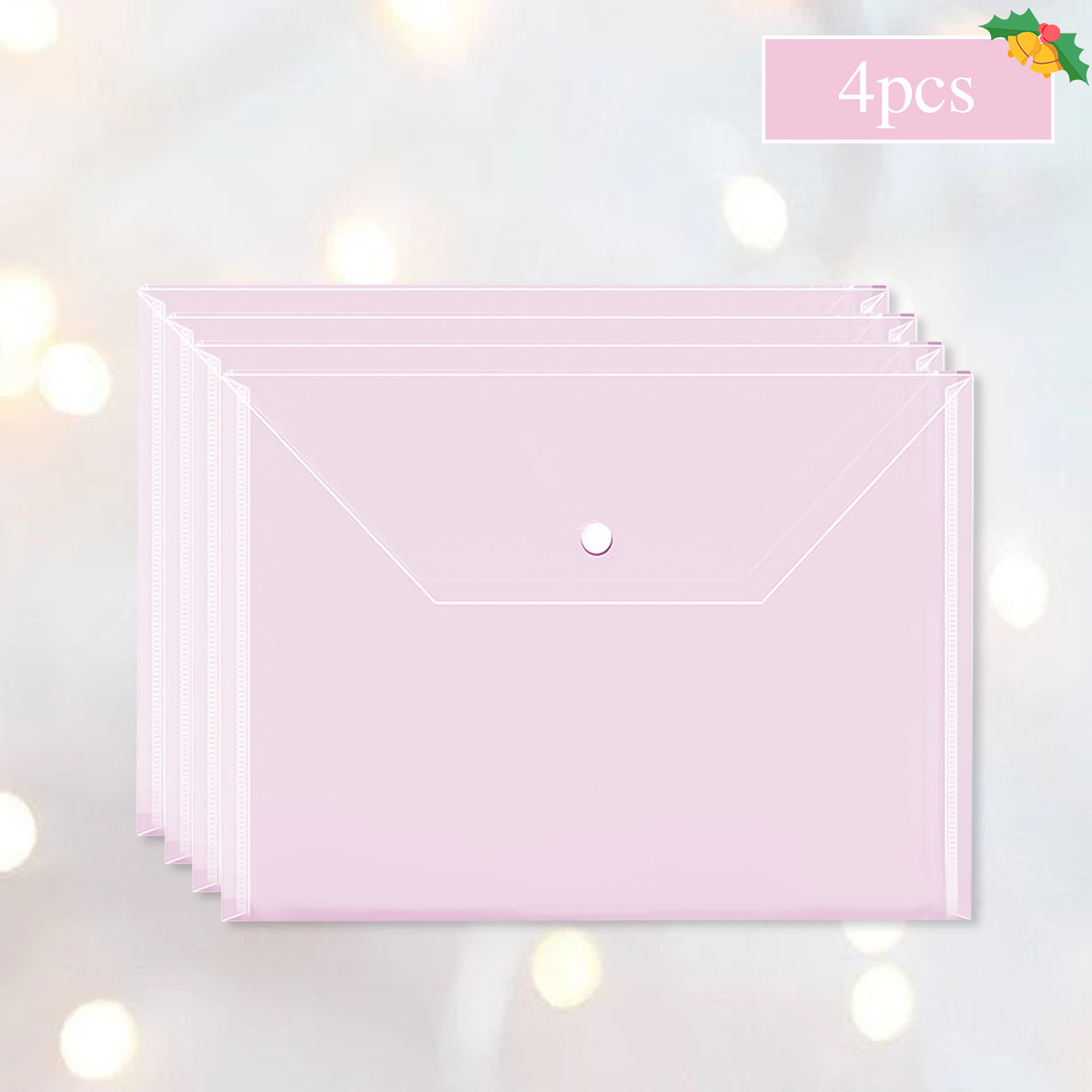 TEMU Wqn 4pcs Morandi Color Thickened Document Folders With Snap Button, Dustproof, Dirt-resistant, Easy To Carry, Can Store Office Or Subject
