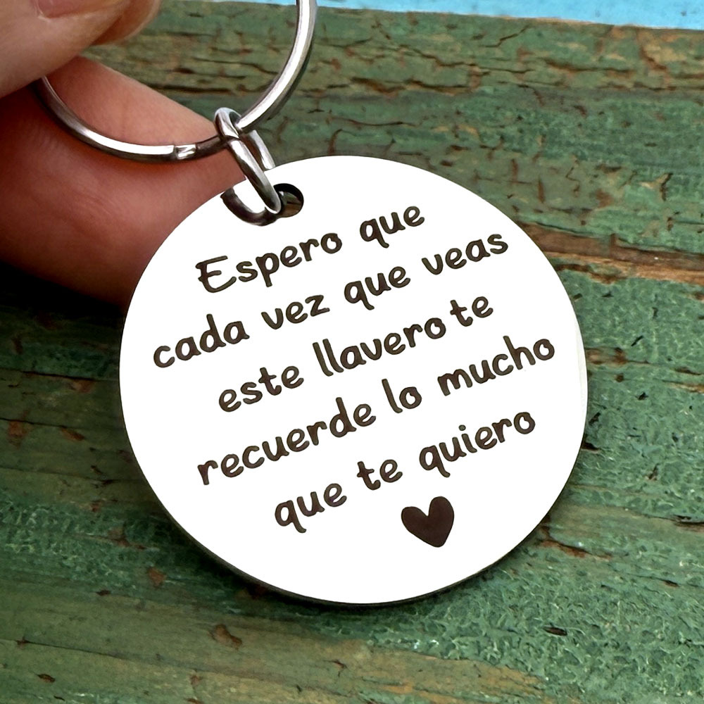 TEMU Regalos para Papá en Español, Llavero de del Mejor Padre - Amo a Papá