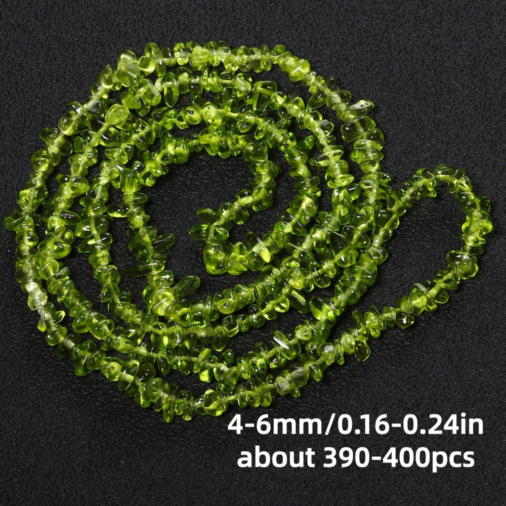 TEMU Christmas Green Irregular Crushed Stone Shaped Glass Beads | 4-6mm Loose Glass Beads For Jewelry Making, Unique Necklaces, Bracelets, Earrings &