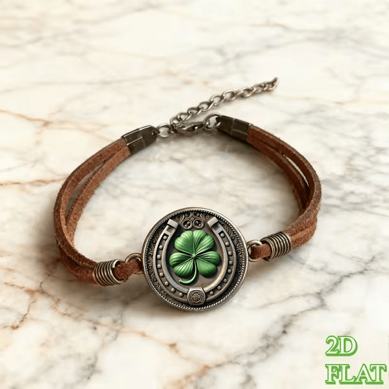 Vintage 2D Flat Pattern Fashion Bracelet, Anniversary Gift