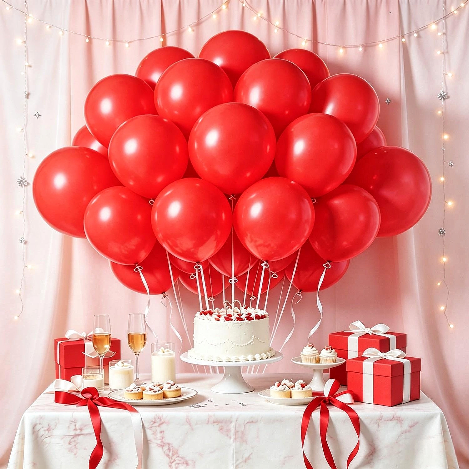 TEMU Confezione da 28 palloncini rossi da 10 pollici in lattice per feste di compleanno, laurea, Halloween, matrimonio, , decorazioni di Capodanno