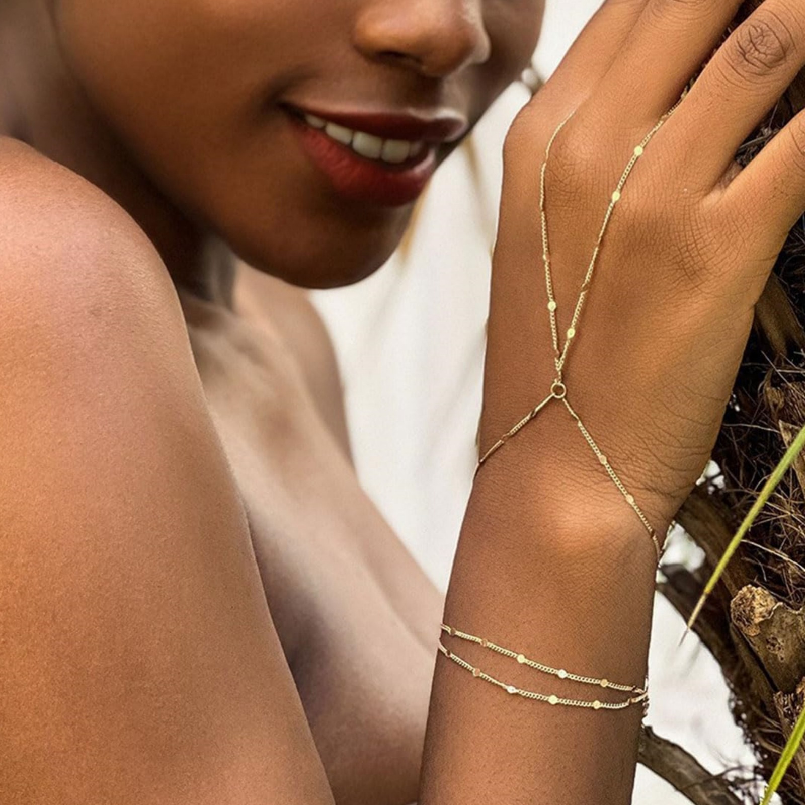 2-pack Women's Minimalist Versatile Thin Chain Link Bracelet, Perfect For Daily Wear And Vacation, New Year Gift