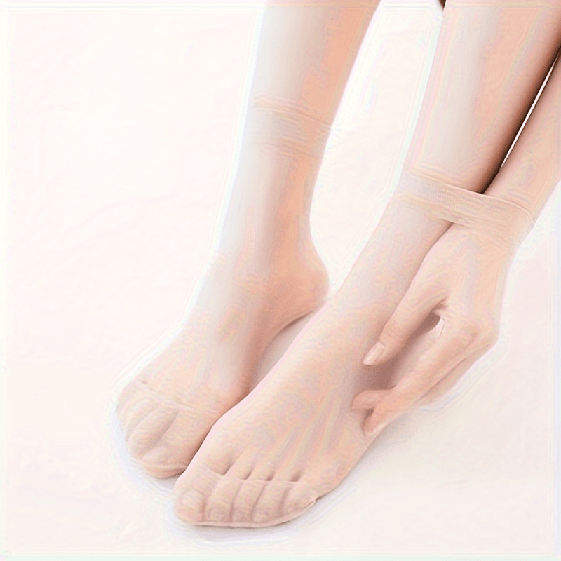 TEMU 20pcs Women’s Breathable Non-slip Sheer Ankle Socks - Soft, Comfortable, And Lightweight For Wear, In Gray,, And Black