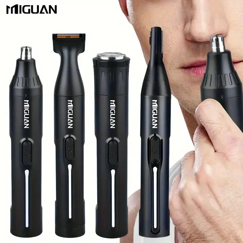 4in 1 professional grooming kit usb rechargeable nose hair and ear hair trimmer beard eyebrow body hair remover mens personal care tools for fathers day best for christmas thanksgiving Product details 0