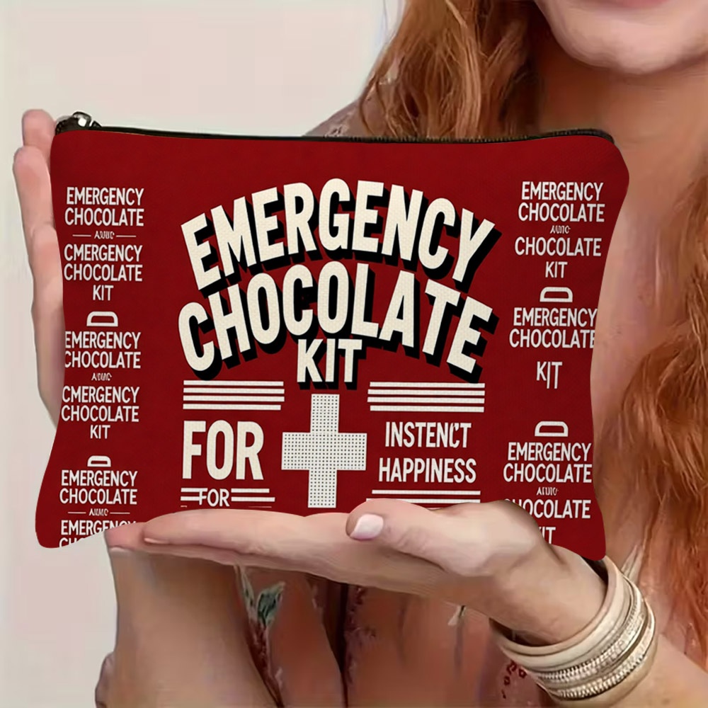 TEMU 1pc Sac de Cosmétique et de Toilette d'Urgence Minimaliste avec Fermeture Éclair - Sac de Voyage Unisexe Adapté aux Hommes et aux Femmes, Léger