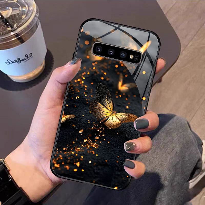 TEMU For S10 Phone Case Hard Case Tempered Glass Shockproof Cover Lifelike Prints That
