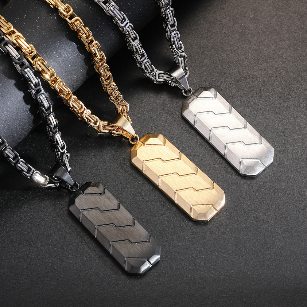 

Hexagonal Three-dimensional Pendant Necklace With Tire Pattern For Men, In A Hip-hop Fashion From Europe And America.