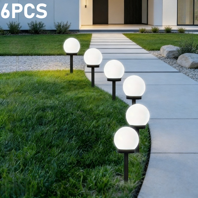 6pcs Solar-powered Outdoor Lawn Lights, Garden Lights, Lights, Outdoor Yard Lights, Yard Decoration Ambient Lights, Landscape Decorative Lawn Lights