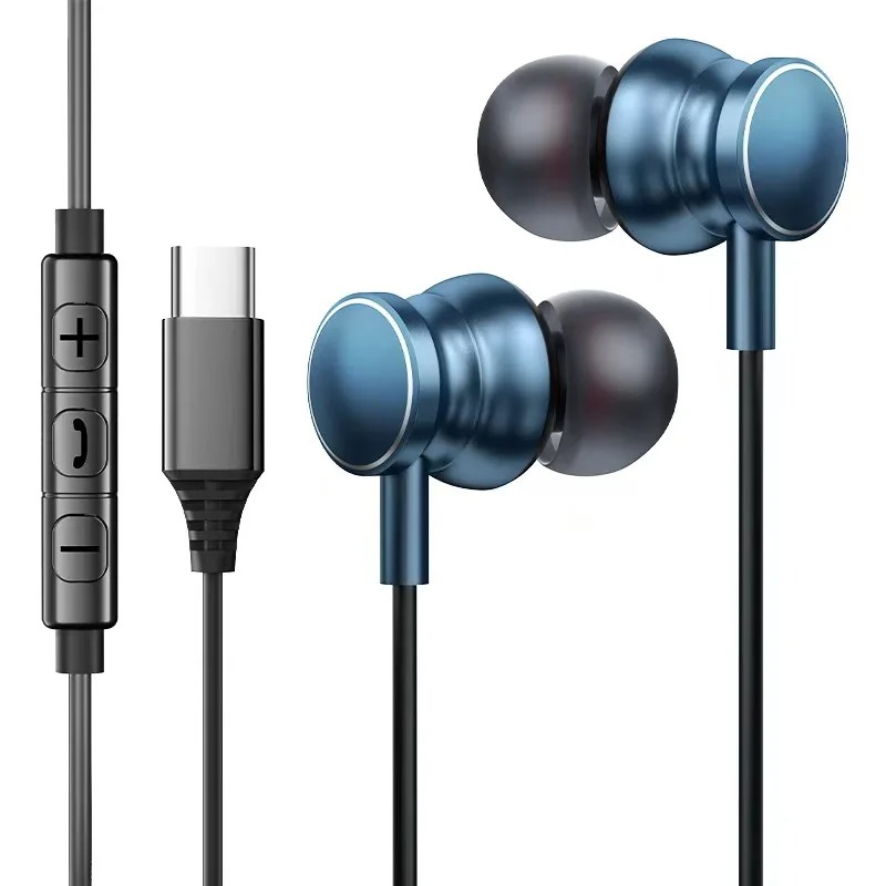 TEMU Nuevos auriculares con cable para y juegos, conector de digital Tipo- micrófono y control de volumen, audífonos con calidad de sonido HiFi de