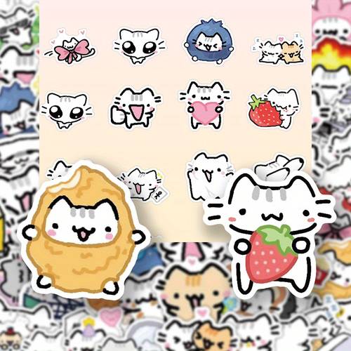 72pcs of line drawn cat stickers cartoon cat stickers cute line drawn cat stickers diy creative self stickers back to halloween christmas decoration stickers simple decoration stickers for gift packaging bags gift packaging decorative stickers stickers