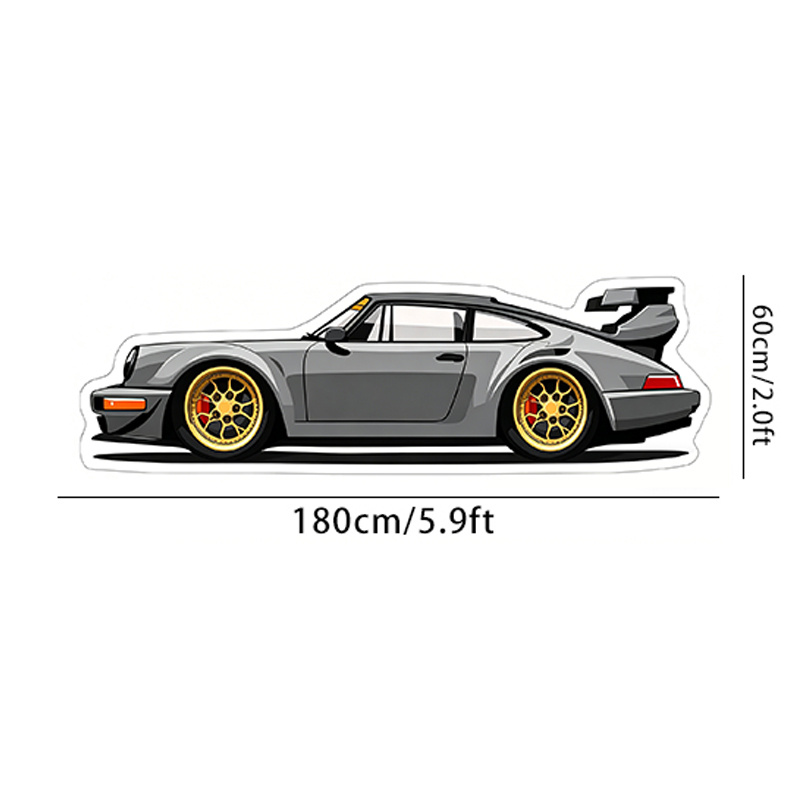 TEMU Velvet Pointed Bottom 1pc Cool Sports Car Model Irregular Carpet Trendy Creative Bedside Carpet Soft Comfortable Floor Mat Study Bedroom Carpet