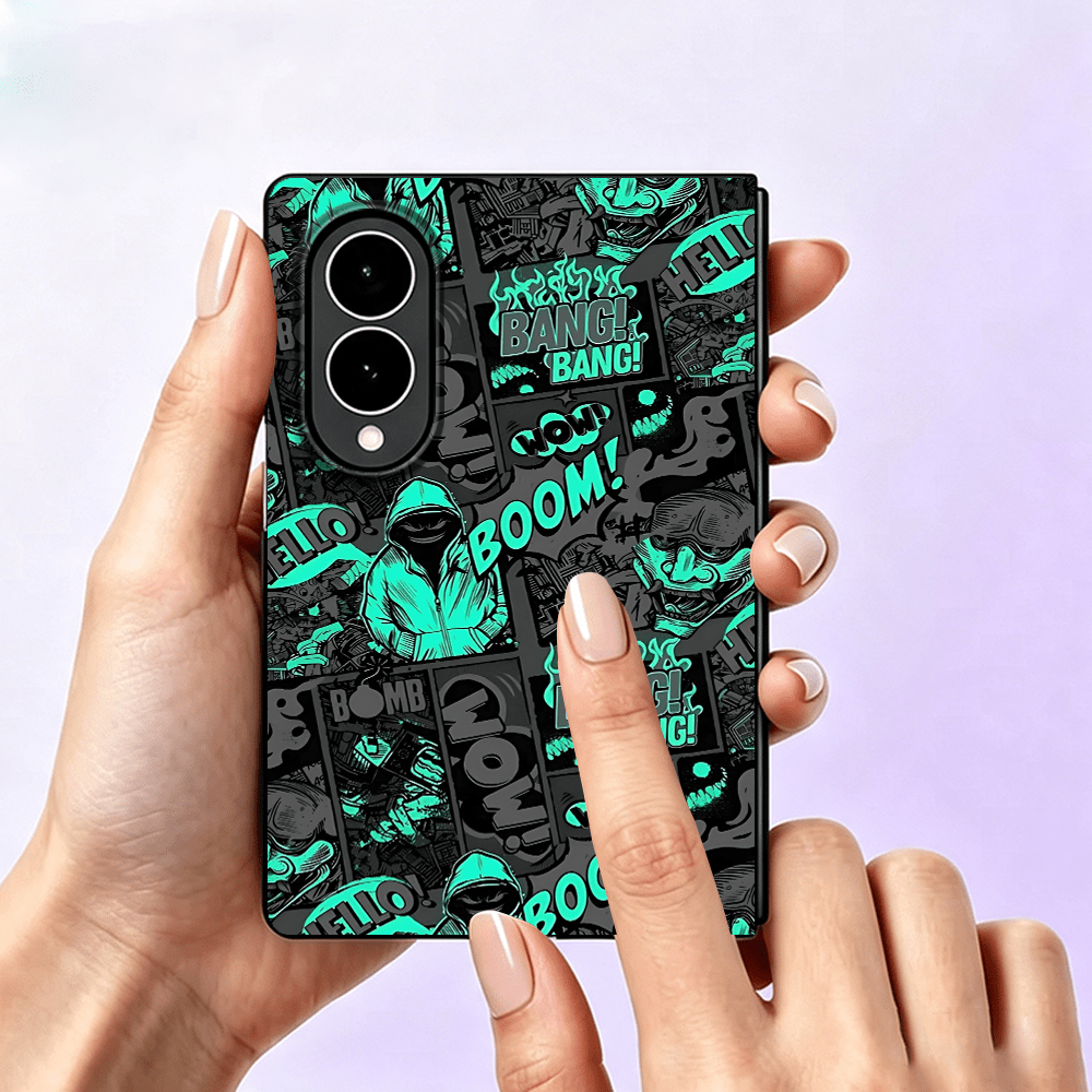 TEMU Phone Case - 2d Flat Graffiti Style Phone Case Suitable For For Galaxy Z Fold Wide Z Fold8 Z Fold8 Wide Z Fold 8 Cover Shell