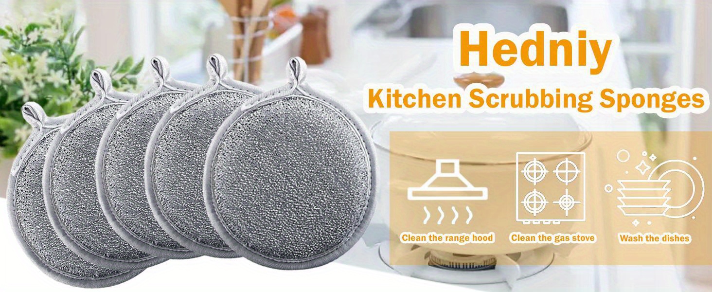 20pcs sponges kitchen,   dish sponge non-scratch dishwashing sponges kitchen scrub sponges, reusable sponges for dishes, pots and pans details 0