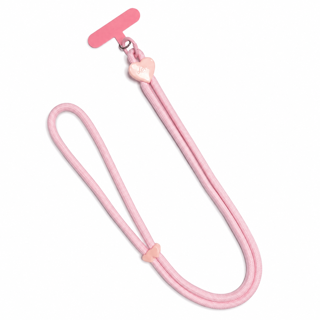 TEMU 1pc - Heart Love Adjustable Phone Lanyard, Long Crossbody Neck Strap, Sweet Heart-shaped Adjustable , Anti-loss Phone Strap, Suitable For Women,