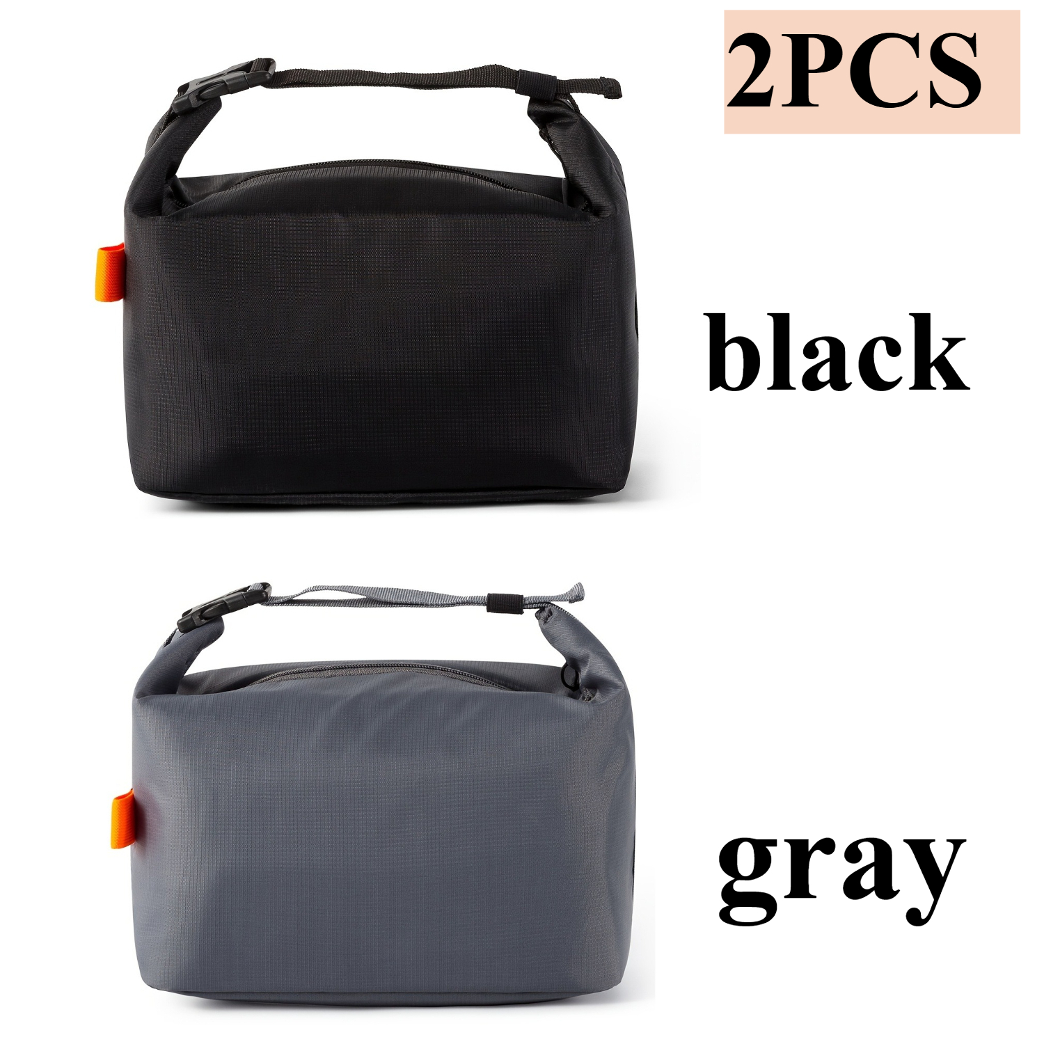 TEMU 2pcs Large Capacity Insulated Cooler Bag - Portable Aluminum Foil Heat Preservation, For 2026, Ideal For Outdoor Travel, Camping, Essentials |
