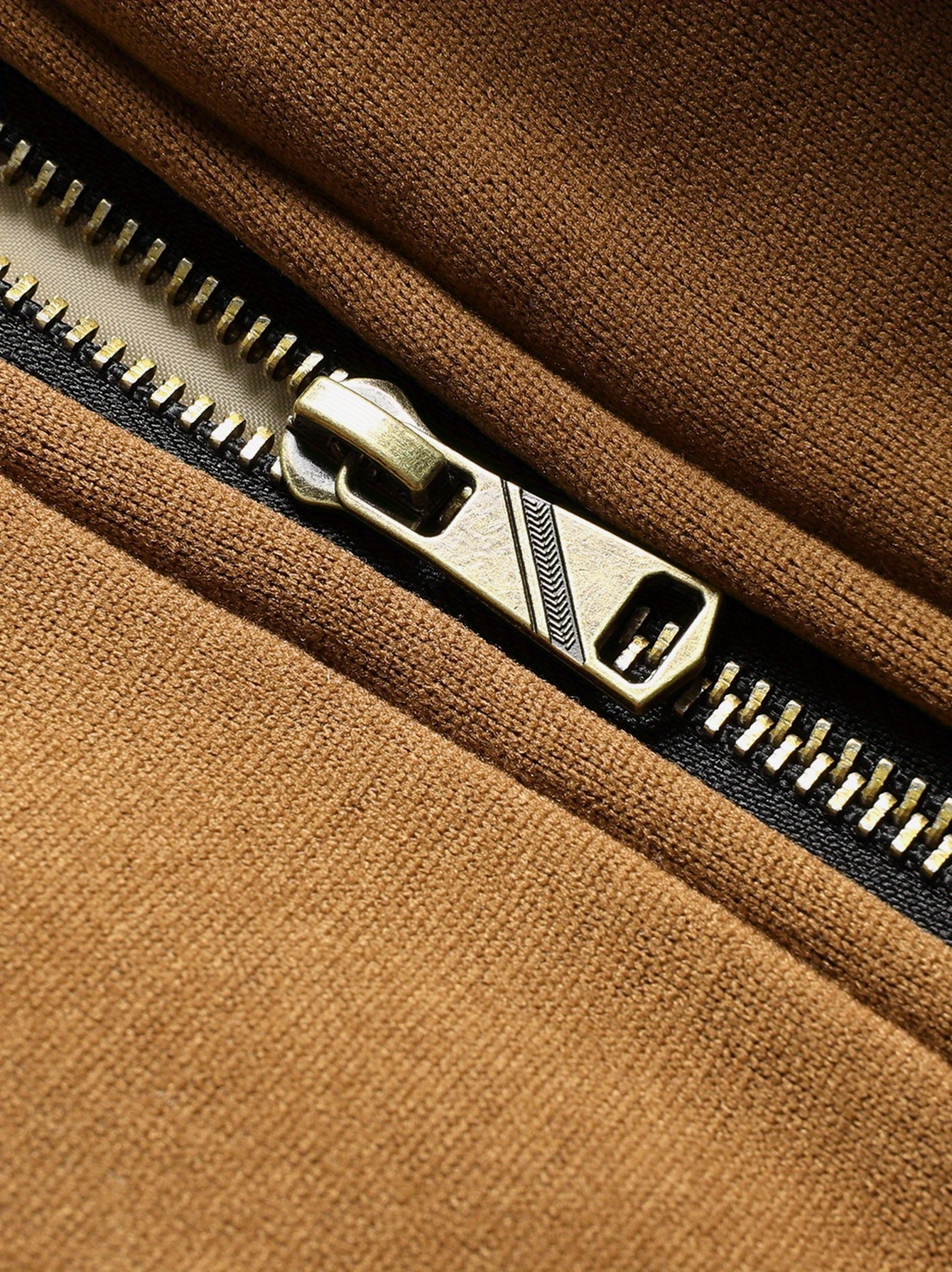 Chaqueta con Capucha de Color Sólido para Hombre - Forro a Cuadros, Cierre con Cremallera y Ajuste Holgado para Primavera/Otoño, 100% Poliéster, Puños Ribeteados y Cuello Alto, Ropa Casual Moderna, Tejido Duradero, Material Ligero, Estilo Urbano - Imagen 9