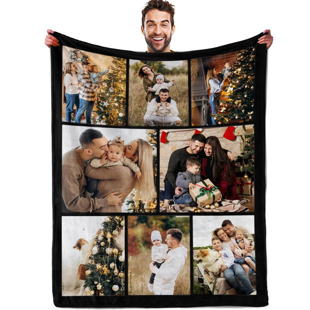 TEMU Personalized Photo Blanket - Custom Flannel For , Gift For Christmas, Valentine's & Birthdays - Soft, Cozy & Machine Washable