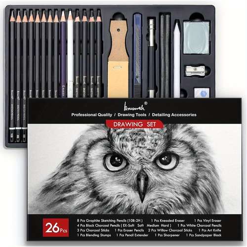 Peel & Sketch 3/pkg Set PEEL & SKETCH CHARCOAL PENCIL KIT | Michaels Charcoal Pencils