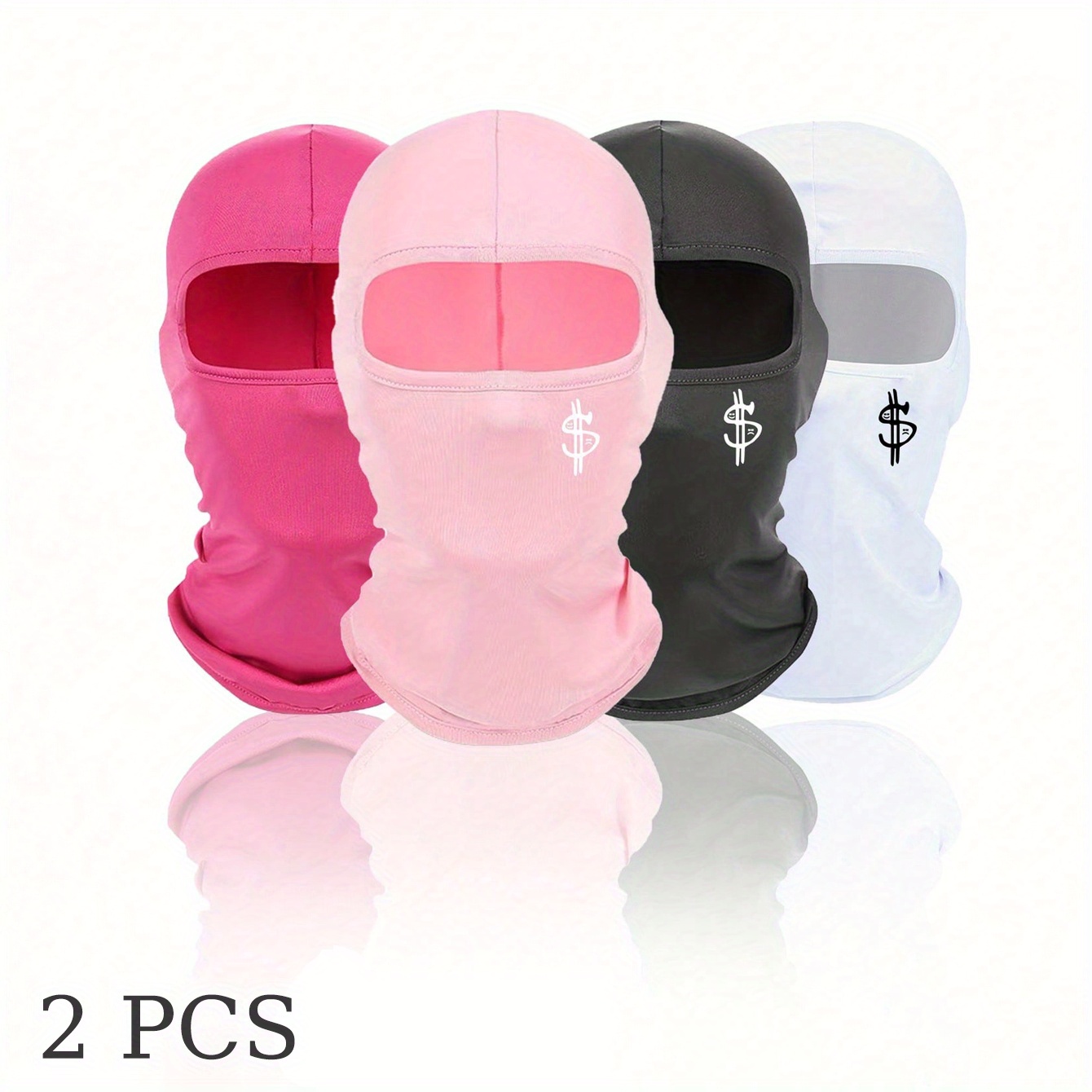 2 pack womens full face balaclava mask breathable winter ski mask with full face coverage nose mouth eyes   for cycling skiing outdoor sports pink machine washable cold weather face